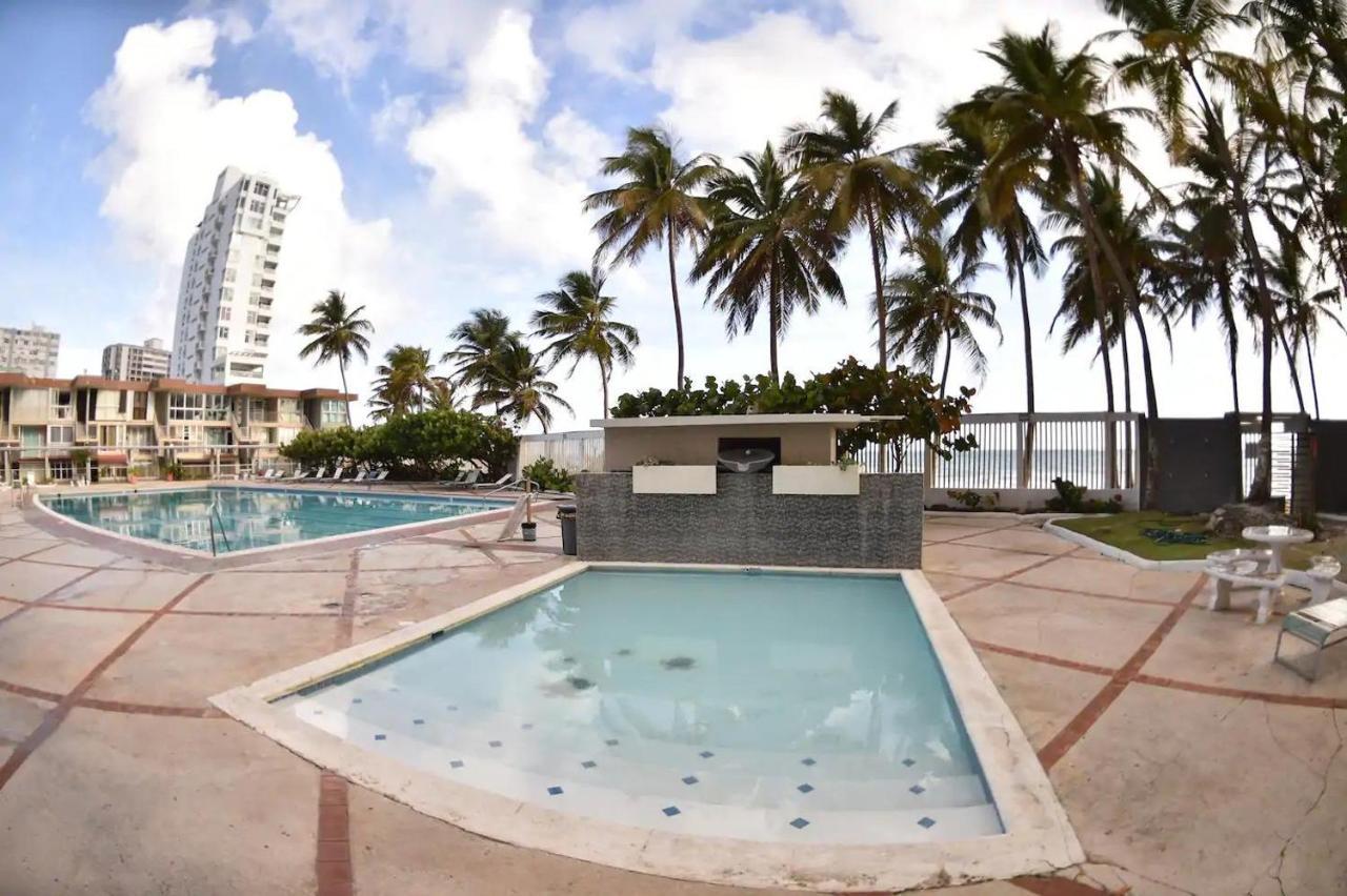 Kasa Palmas For 2 Ocean View Beachfront Pool Apartamento San Juan
